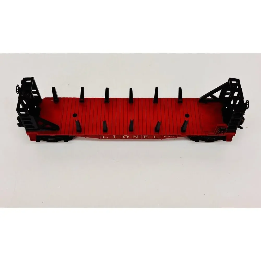 Lionel Postwar Miscellaneous Bulkhead Flat Car 6467 w/ Pipes & Original Box